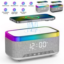 Smart Digital Alarm Clock w/ Wireless Chargin...