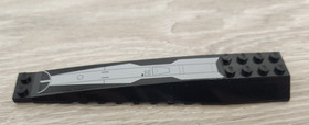 Lego 45301pb023 Black Wedge 16 x 4 Triple Curved SW V-Wing Starfighter Pattern