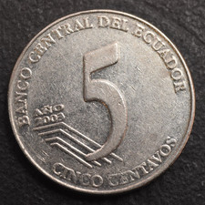 2003 ~ Ecuador  Coin  ~ 5 Centavos ~  #0175