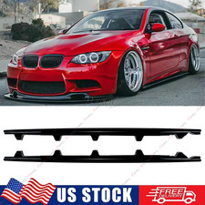 Glossy Black Side Skirt Extension Splitter For Bmw 3 Series E90 E92 E93 M3 05-14