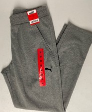 NEW PUMA Mens Lightweight Active Pants Sweatpants Joggers 30" Inseam GRAY MEDIUM