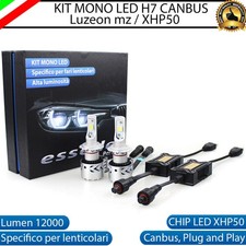 KIT MONO LED MONOLED H7 6500K CANBUS 12000 LUMEN LED XHP70 PER FARI LENTICOLARI