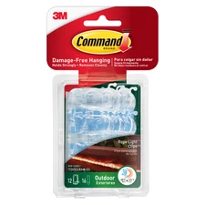 Command Outdoor Rope Light Clips [Removable]: 12-pack (Clear)