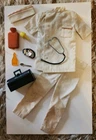 Vintage Mattel DR KEN #793 White Medical Clothes ~Dr Bag,Accessories ,Japan 1960