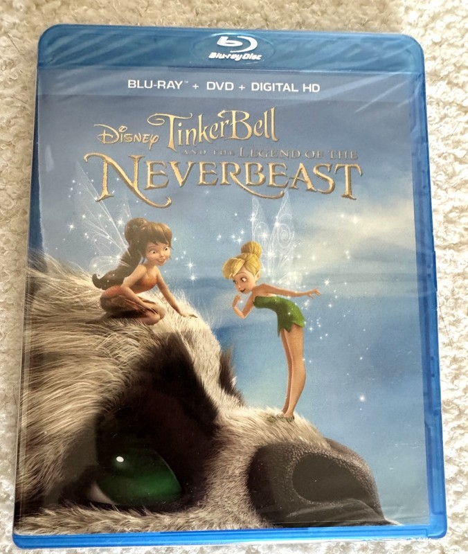 TINKERBELL AND THE LEGEND OF THE NEVERBEAST Disney DVD + BLU-RAY NEW/SEALED