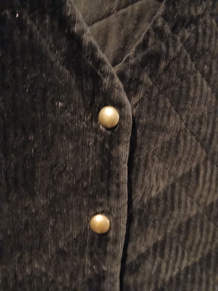 Chaleco De Colección Liz & Co Pana Negro Mujer Medio Twee Academia Oscuro Foto 3 de 4