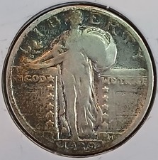 1929 Standing Liberty 90% Silver Quarter Dollar. United States Of America Mint