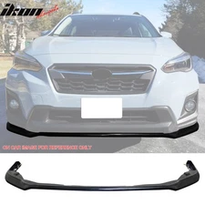 Fits 18-20 Subaru Crosstrek Front Bumper Lip IKST Style Spoiler Unpainted PU Kit