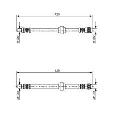 2X BOSCH BREMSSCHLÄUCHE VORNE PASSEND FÜR RENAULT MEGANE SCÉNIC LINKS+RECHTS