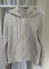 Active Life Zip Up Hoodie Heather White Small Excellent Condition Small