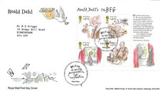 2012 ROALD DAHL MINI SHEET ROYAL MAIL COVER WITH ‘GREAT MISSENDEN’ SHS FDC