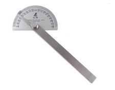 Shinwa Japanese 19 Stainless Steel Protractor 0-180 degrees with Round Head