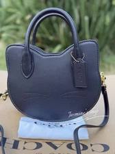 NWT Coach Halloween Cat Crossbody Bag CW615 Black Multi Black Cat