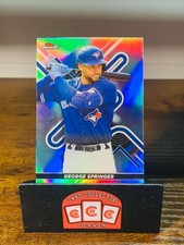 George Springer 2022 Topps Finest Refractor #96 Toronto Blue Jays JS