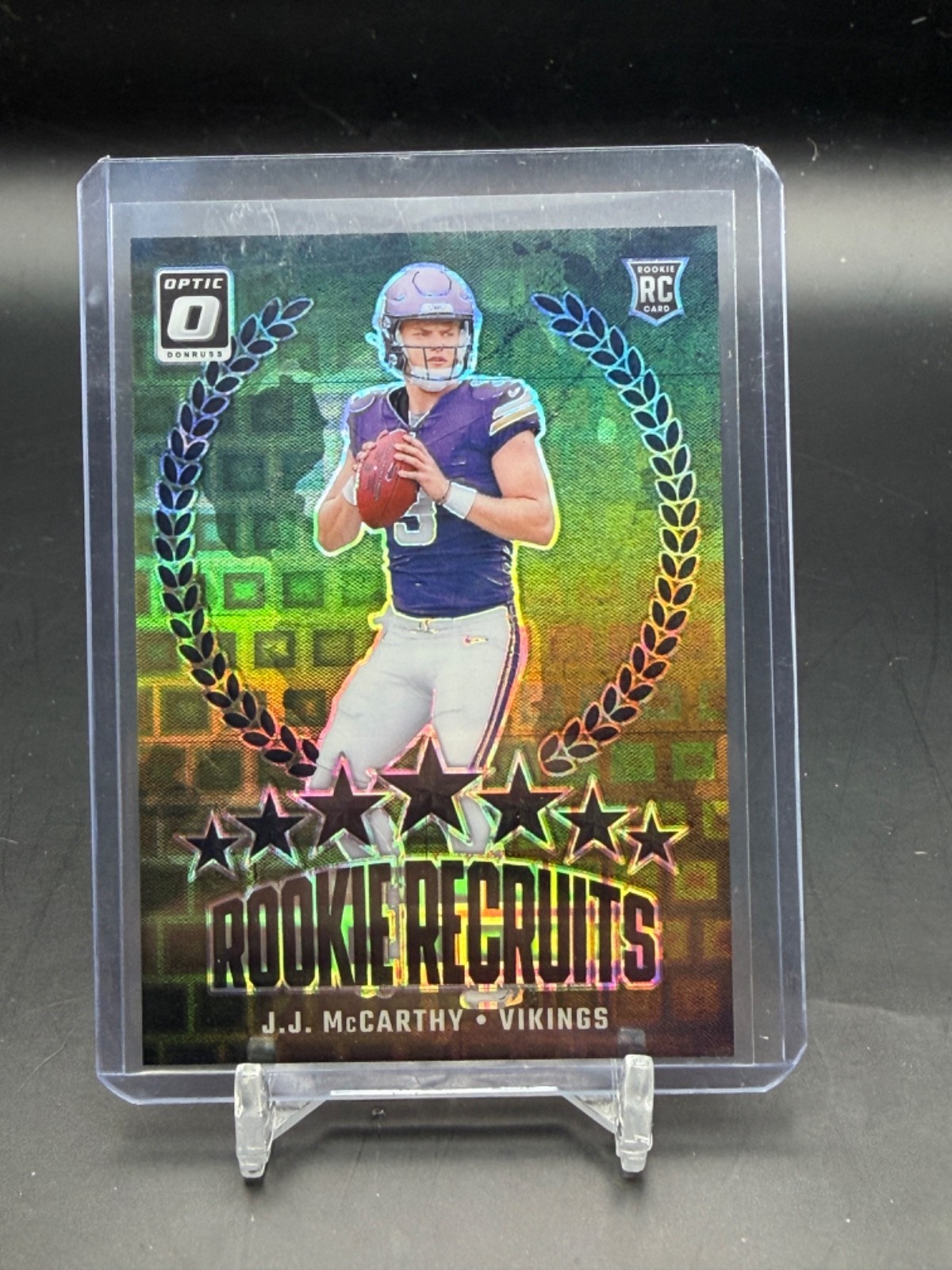 2024 Panini Donruss Optic J.J. McCarthy /25 Pandora Prizm Rookie Recruits #11 PC