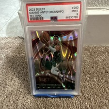 2023-24 Panini Select Giannis Antetokounmpo Courtside Tectonic Prizm #260 PSA 9