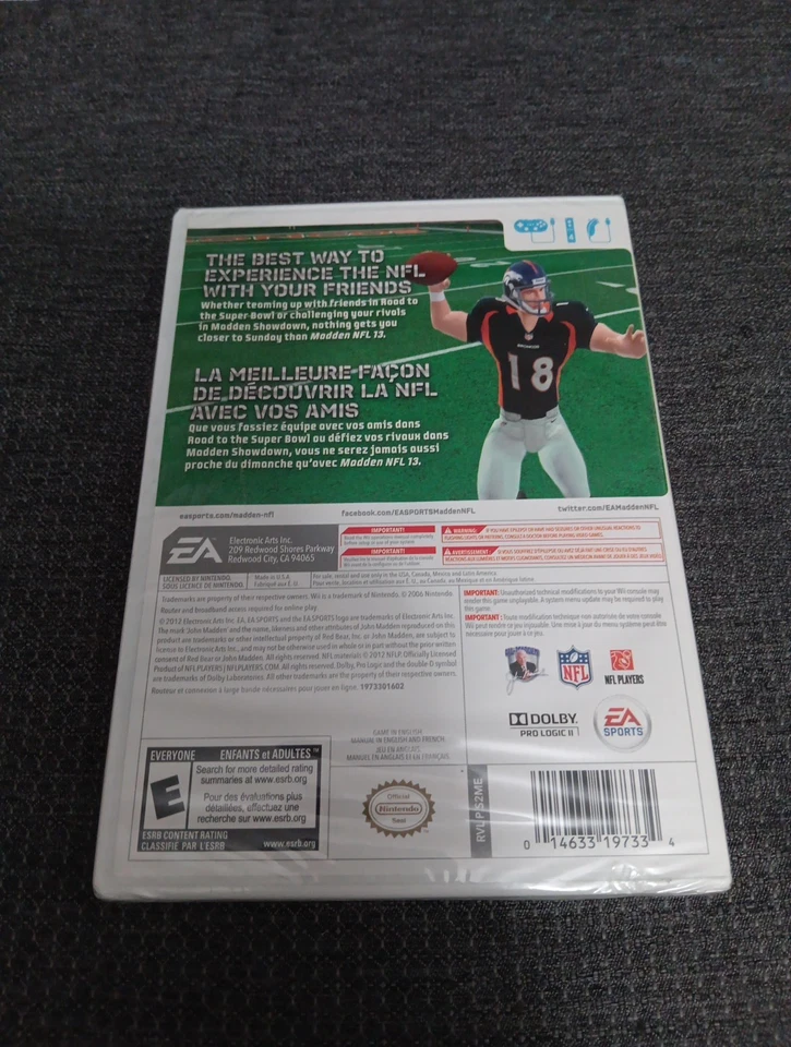 Madden NFL 13 [Nintendo Wii American Football EA Sports Games New Sealed - Image 2 of 2