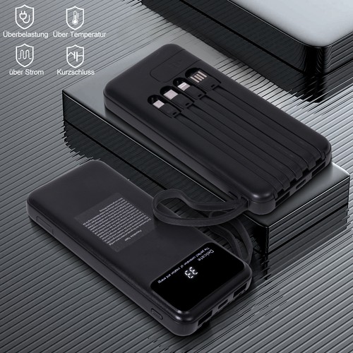 Banco de energía 100000 mAh Cargador de batería externo Batería adicional 2 USB para todos los móviles - Imagen 13 de 24