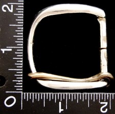 LL06117 NOS VINTAGE  CUT-OUT SILVERTONE  TONGUE TYPE BELT BUCKLE