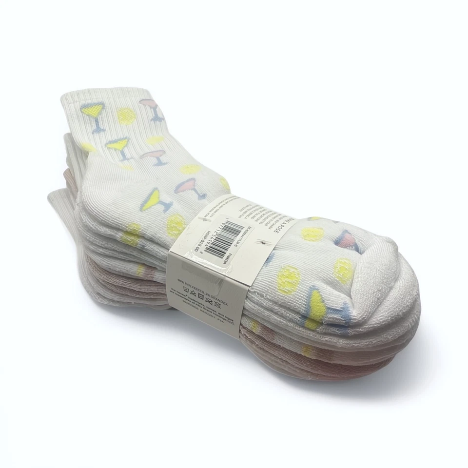 全新 Kensie - Strike A Pose,5 包缓冲迷你船员袜 - 马提尼 — 第 2/2 张图片