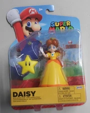 Jakks Pacific World of  Nintendo Super Mario 4" Princess Daisy Figure Super Star