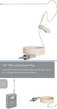 J K Low Profile Light-Weight Headset Headworn Earhook Mic Locking Sennheiser