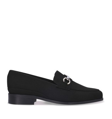 Women's Loafers Comfort Vegan Black Suede Flats Work Office Walking Lightweight