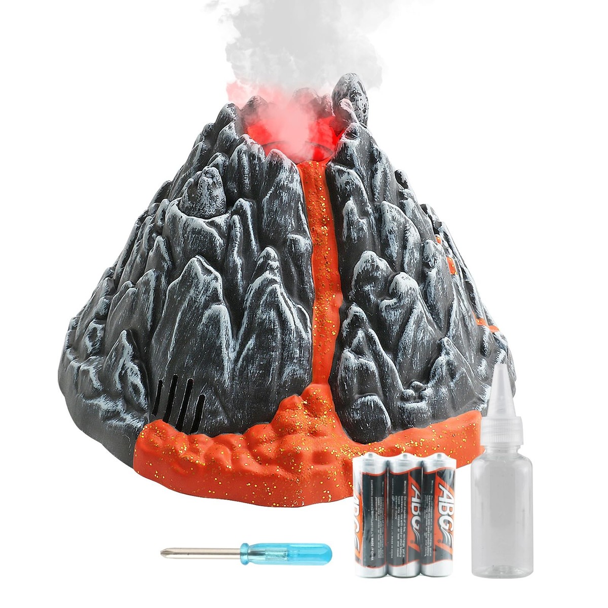 Volcanic  3ED 英語 Volcano Toy for Kids 3-5, Mist-spouting Volcano Model with