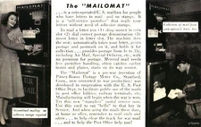 PITNEY-BOWES "MAILOMAT" POSTAGE MACHINE SERVICE CARD