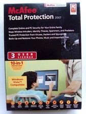 McAfee Total Protection 2007 10-in-1 Protection for up to 3 PCs