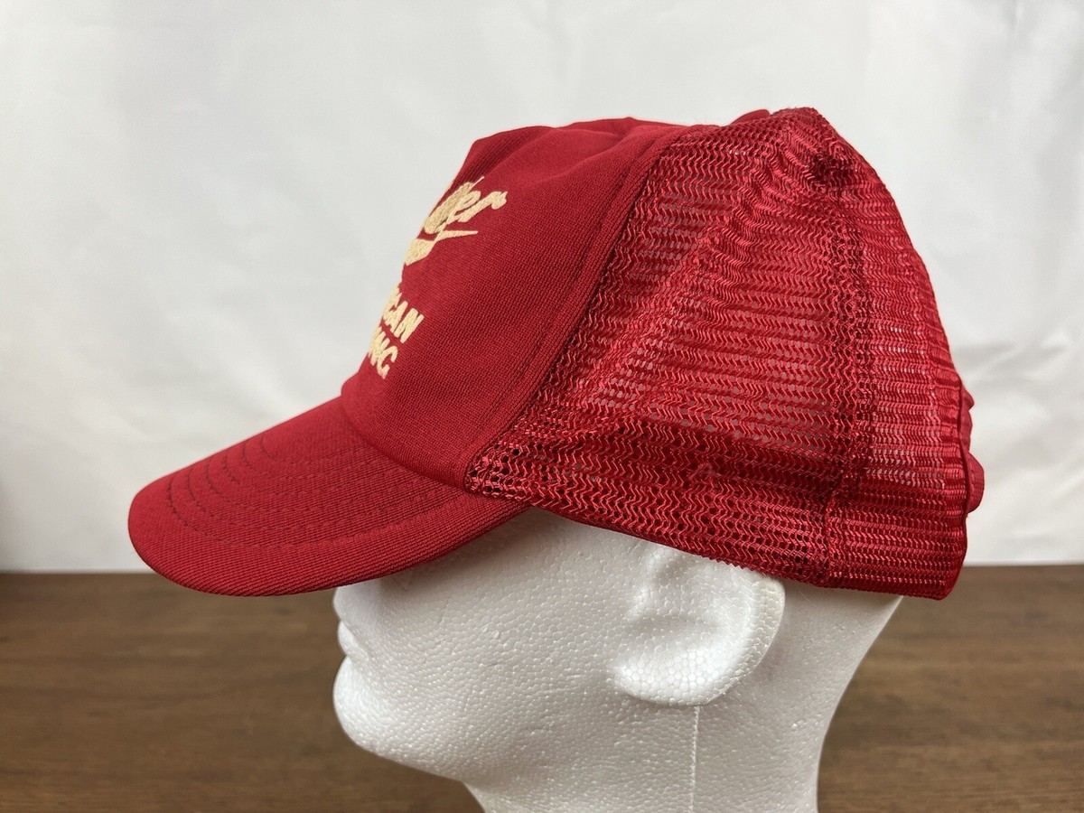 Vintage Miller American Racing Red Polyester Foam & Mesh 