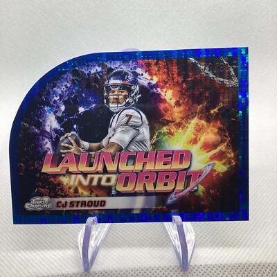 2024 Topps Chrome Cosmic CJ STROUD Launched Into Orbit Blue Moon Refractor /99