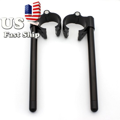 US Newly Motorcycle Clip Ons On Handle Bar Handlebar Regular 55mm Opening Fork