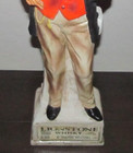 VINTAGE 1969 Lionstone Whiskey DECANTER "The Gambler" Derby Hat Lid Top (Empty) — photo 3