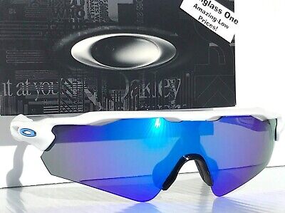 NEW Oakley RADAR EV PATH Polished White POLARIZED Galaxy Blue Lens Sunglass  9208 | eBay
