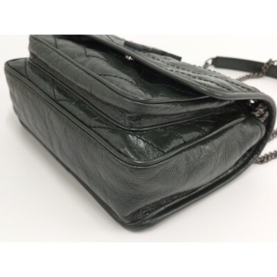 Yves Saint Laurent Niki Chain Shoulder Bag khaki Leather Yves Saint Laurent Niki Chain Shoulder Bag khaki Leather