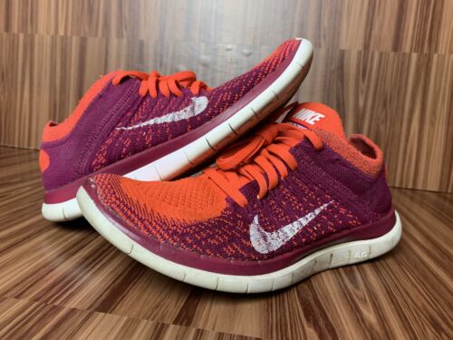 Nike Free 4.0 Flyknit Women's Athletic Running Shoes Orange / Multicolor Size 7 | eBay