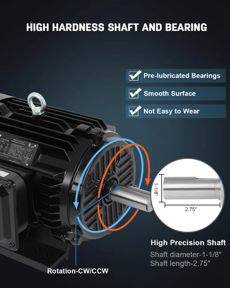 5 HP Electric General Purpose Motor 3 Phase 1480/1770 RPM 184T Frame 230/460V - Image 2 of 4