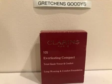 Clarins Everlasting Compact Long Wearing Foundation + #105 Nude NIB .3 oz