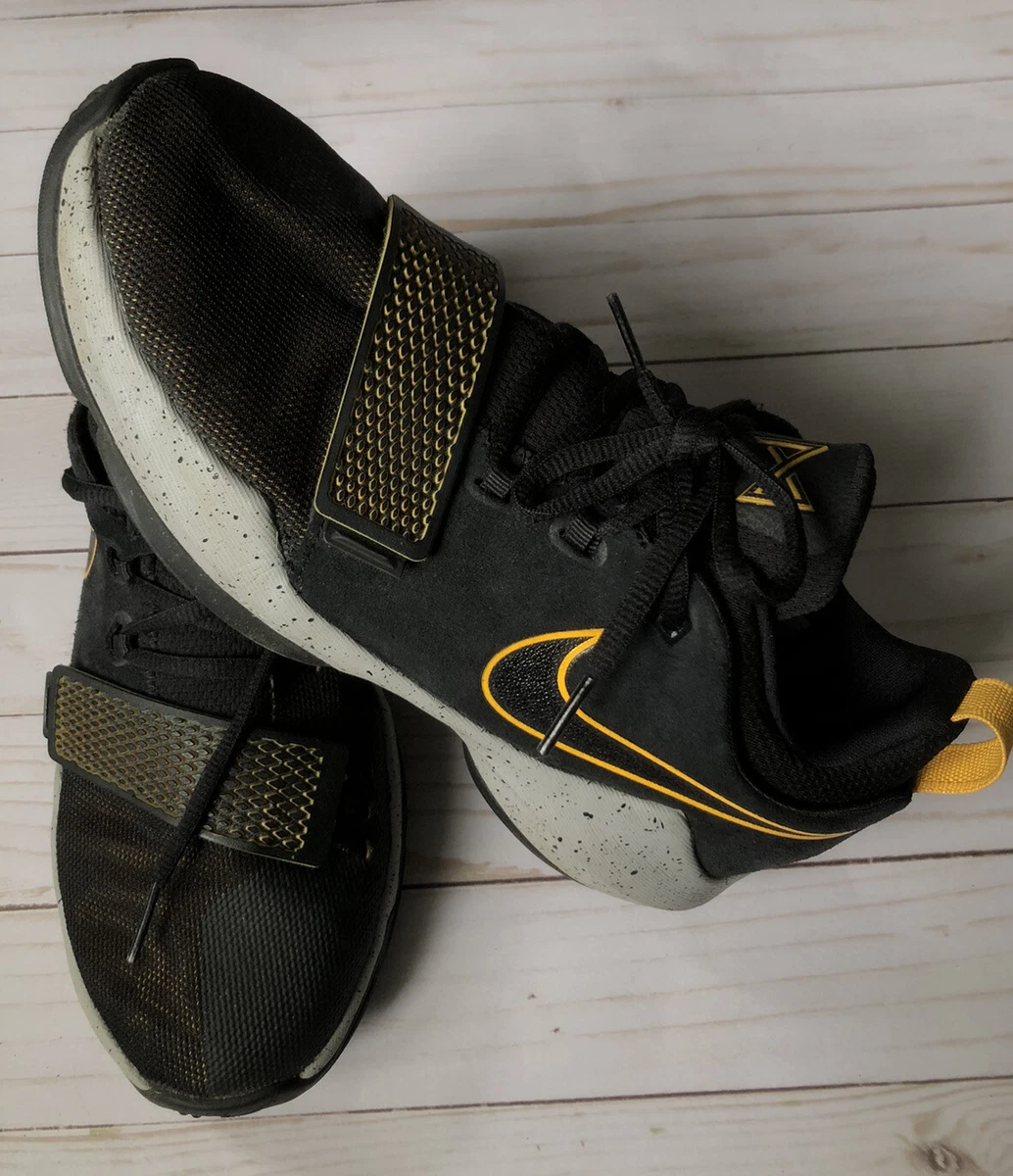 Paul george shoes black and deals gold