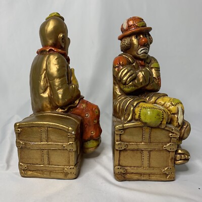 1940 Brass Clown Head Bookends クラウンヘッド 1940 Brass Clown Head Bookends クラウンヘッド 1940 Brass