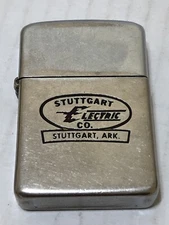 Rare Vintage STUGGART ELECTRIC CO Advertising Lighter - Stuttgart Arkansas