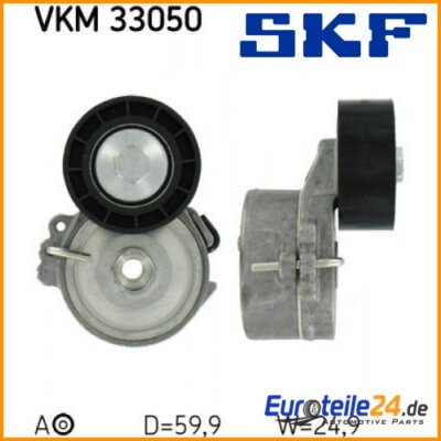 Tensioner pulley, V-ribbed belt SKF VKM33050 for Citroën Jumpy