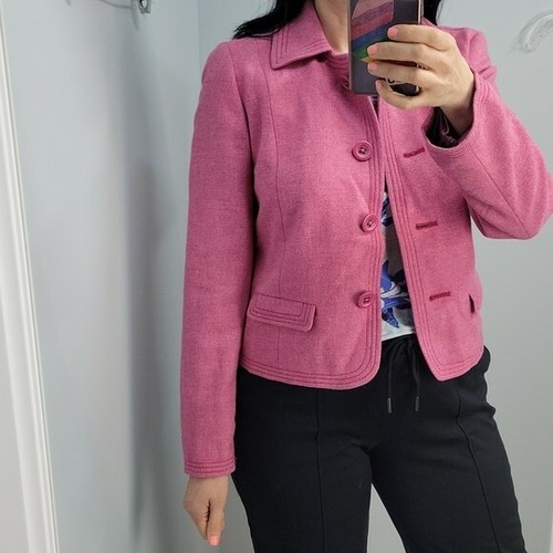 Gap womens blazer sz Large Pink wool 