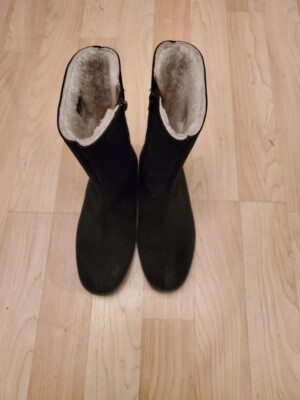 #ad #ad Clark#x27;s Women#x27;s Size 5.5 quot;Iglooquot; Winter Snow Boots Black Suede ZipperClosure $8.00