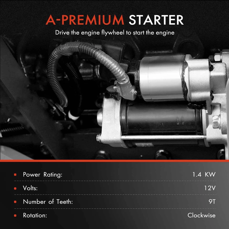 Nuevo motor de arranque para BMW 325 1986-1988 325i 1987-1993 525i 528e 1,4 kW 12 V CW 9T Foto 2 de 4