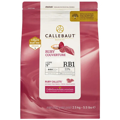 Callebaut RB1 Ruby Couverture Callets? 5.5 lb. WS-409CRUBYU75