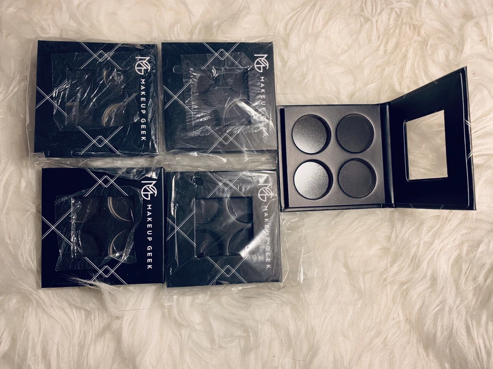 Two  (2) MAKEUP GEEK Four Slot Quad Empty Magnetic Palette Round ( 1”) Pan Use - Image 4 of 4