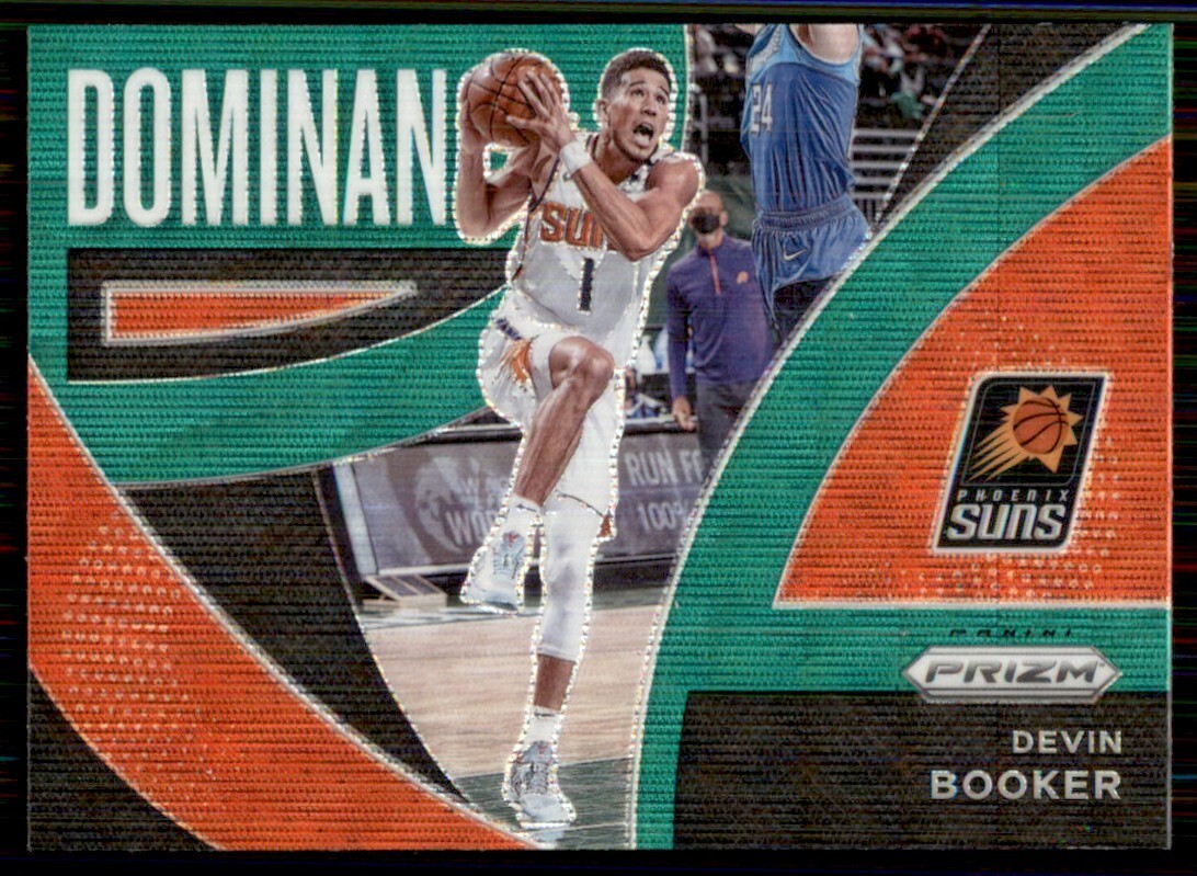 2021-22 Panini Prizm Dominance Green Wave #3 Devin Booker Phoenix Suns