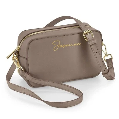 Personalised Cross Body Bag, Handbag Shoulder Bag with Monogram Initial